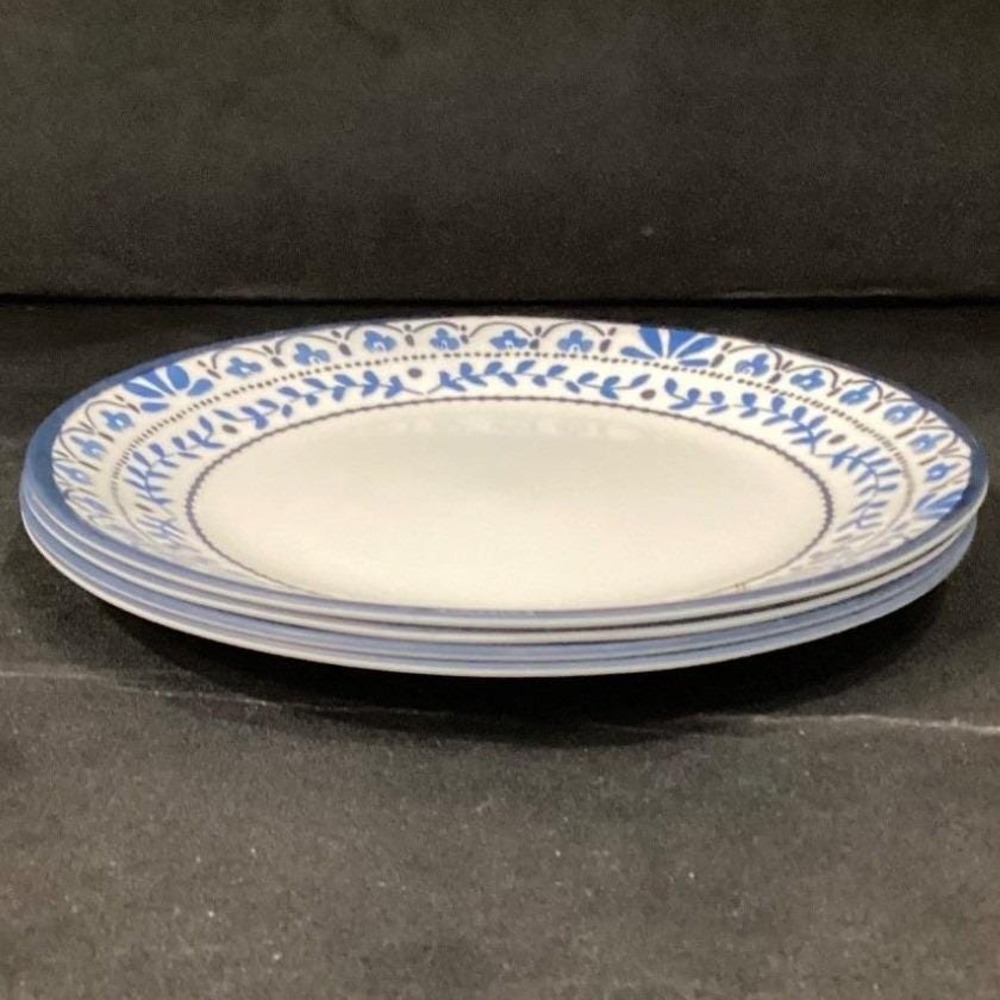 Corelle Portofino Salad Plates, Set of 4, Italian Coastal Blue & White Dishes - Picture 9 of 10